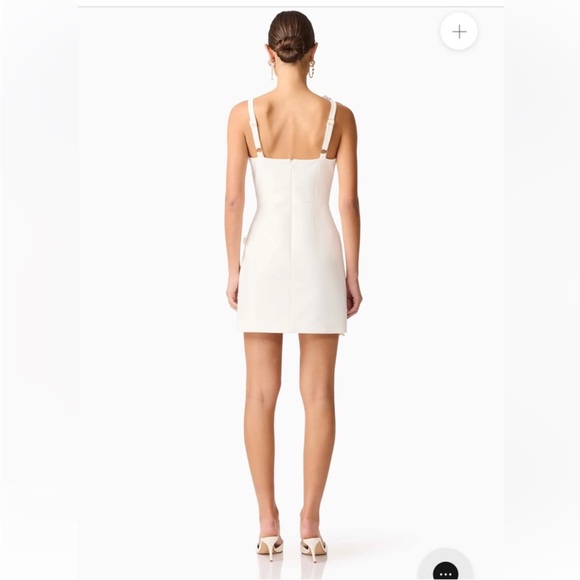 elliatt mira white sweetheart 3d floral butterfly embellished mini dress XS NEW - Picture 7 of 13